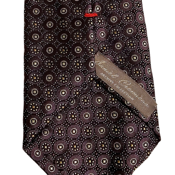 Daniel Cremieux Men's Tie Silk Italy Purple Blue White Handmade - Picture 3 of 8